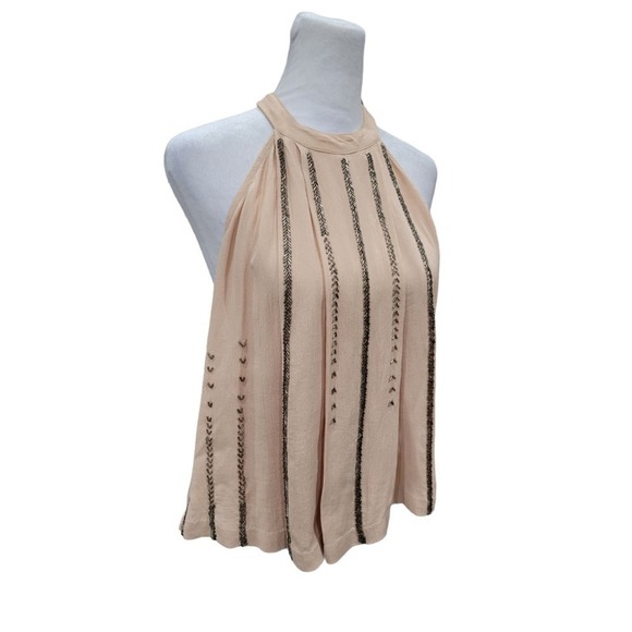 Free People Womens Shimmer and Shine Beaded Tank Top Size XS - Picture 3 of 12